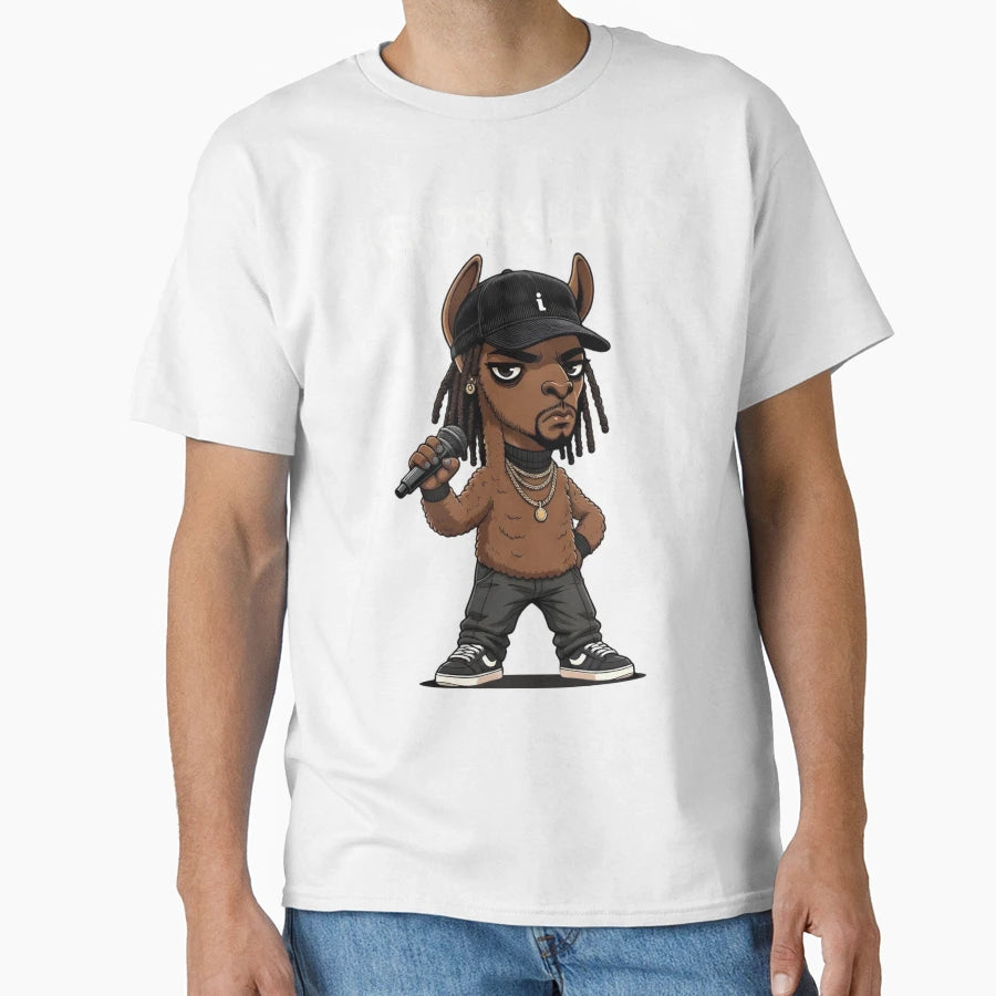 Kendrick Llama Hip Hop Goat T-Shirt - Custom Art Print for Adults - T-Shirt, Sweatshirt, Hoodie