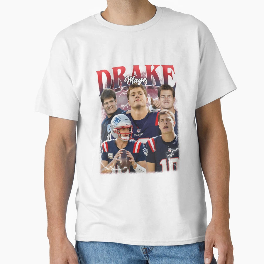 Drake Maye Bootleg T-Shirt - Casual Everyday Wear Men Women - T-Shirt, Sweatshirt, Hoodie