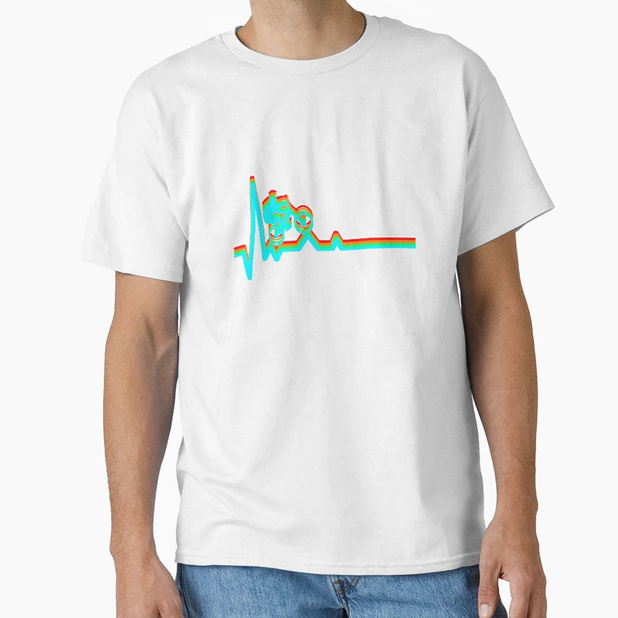 Mountain Bike Heartbeat Bmx Hobby T-Shirt - Novelty Apparel for Adults - T-Shirt, Sweatshirt, Hoodie