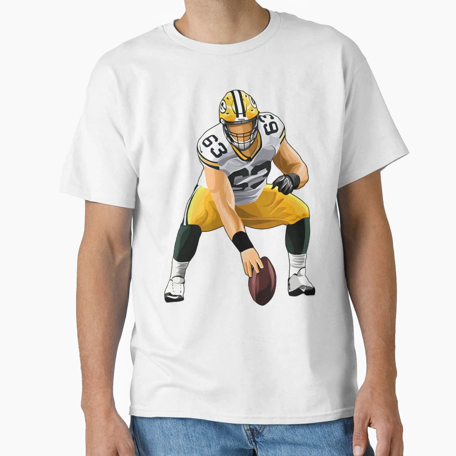 Corey Linsley 63 Action T-Shirt - Novelty Apparel Unisex - T-Shirt, Sweatshirt, Hoodie