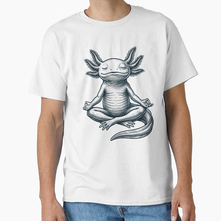 Vintage Axolotl Yoga Lotus Meditation Lover by - Adult & Kids T-Shirts, Sweatshirts & Hoodies apparel design preview 1