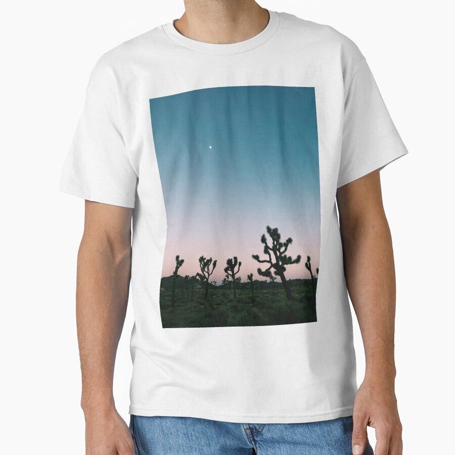 Moon glow over joshua trees by artbanannie - Adult & Kids T-Shirts, Sweatshirts & Hoodies apparel design preview 1