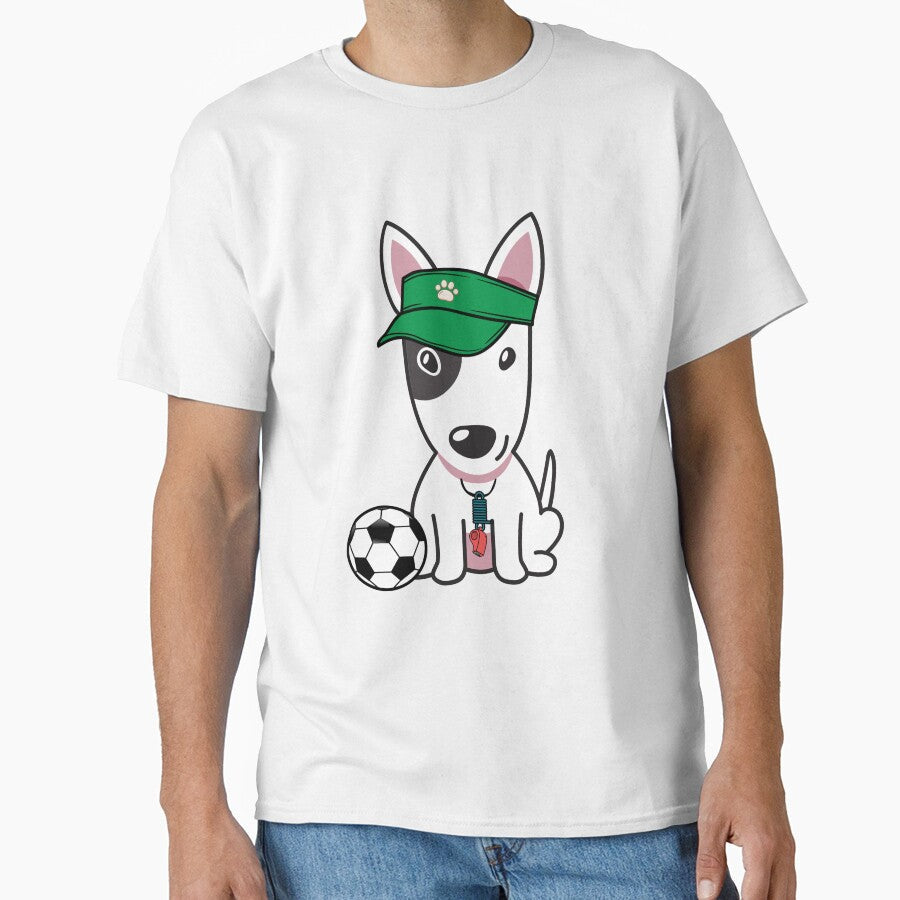 Soccer Player Bull Terrier by Pet Station - Adult & Kids T-Shirts, Sweatshirts & Hoodies apparel design preview 1