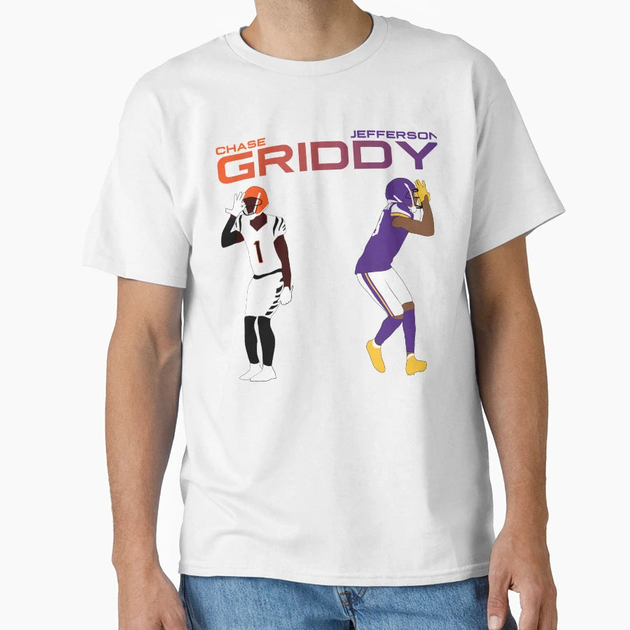Griddy Duo JJ And Jamarr Chase Best T-Shirt - Novelty Apparel for Adults - T-Shirt, Sweatshirt, Hoodie