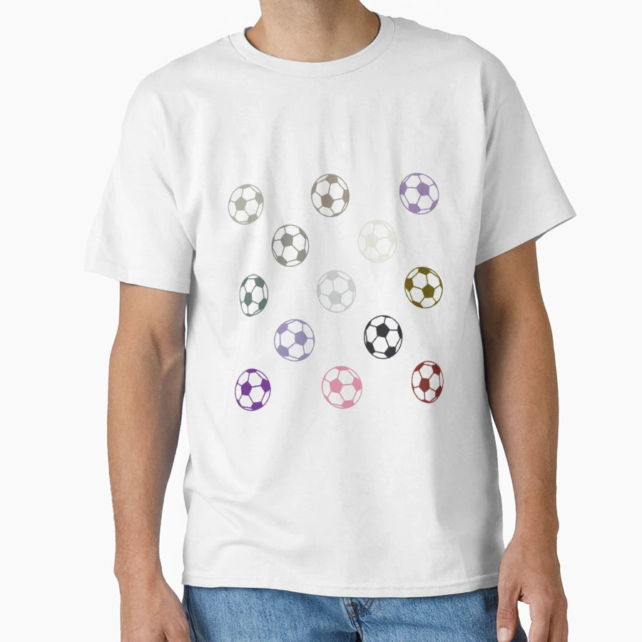 Abstract Multi Color Football T-Shirt - Casual Everyday Wear Men Women - T-Shirt, Sweatshirt, Hoodie