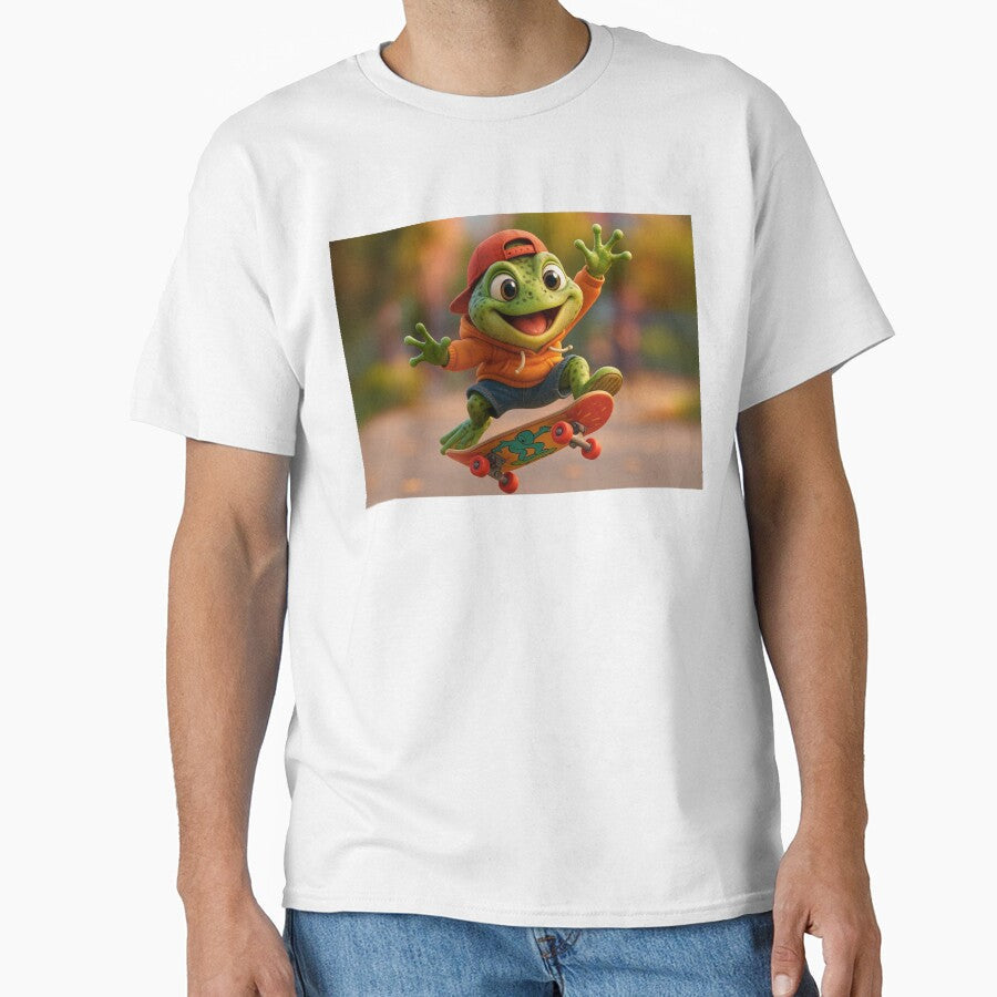 Skater Marsh Frog by Sillytoe - Adult & Kids T-Shirts, Sweatshirts & Hoodies apparel design preview 1