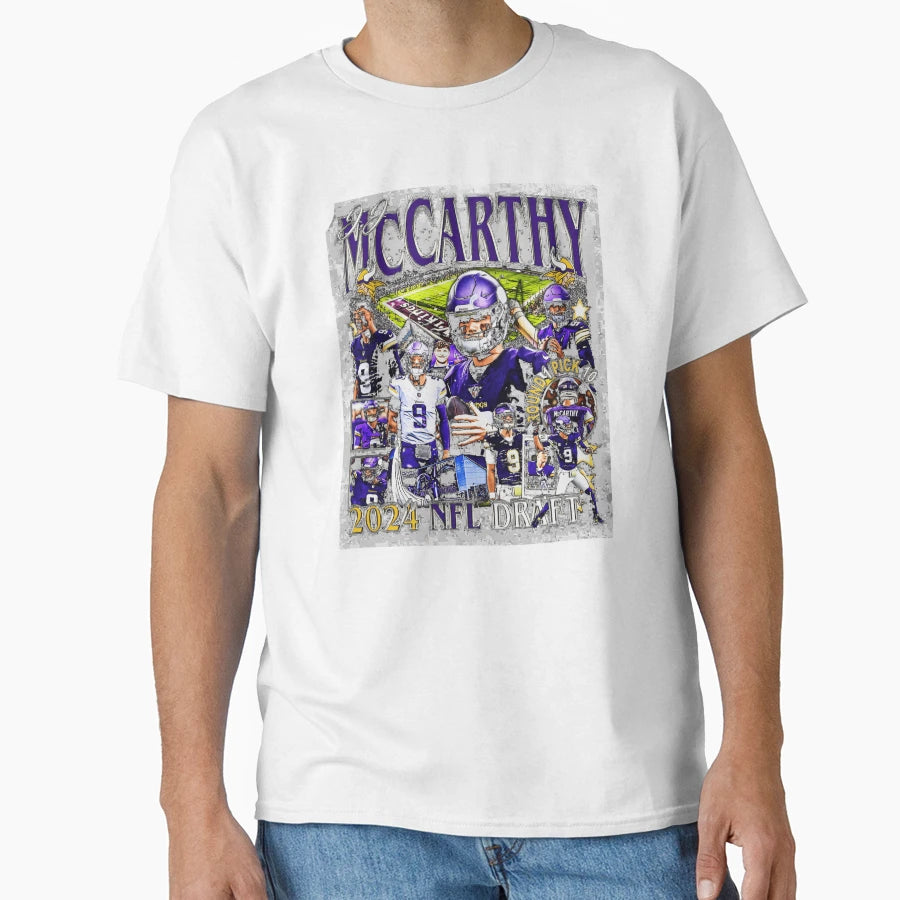 J J Mccarthy Bootleg T-Shirt - Trendy Graphic Unisex - T-Shirt, Sweatshirt, Hoodie