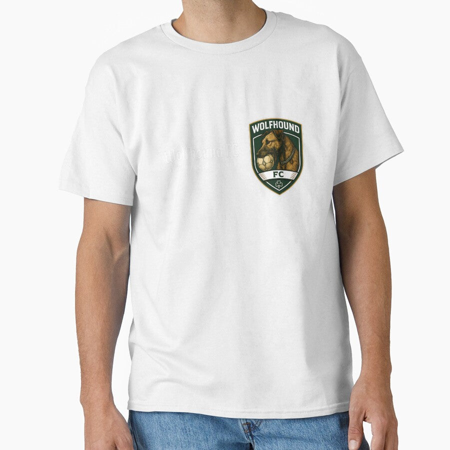 Wolfhound FC Kings of Ireland Irish with soccer ball - Adult & Kids T-Shirts, Sweatshirts & Hoodies apparel design preview 1
