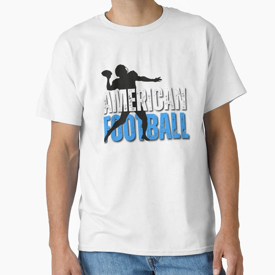American Football Grunge Typography T-Shirt - Minimalist Print for Adults - T-Shirt, Sweatshirt, Hoodie