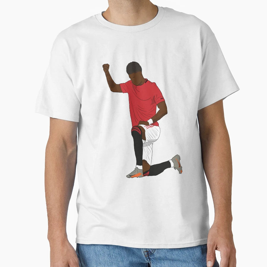 Marcus Rashford Kneeling Fist T-Shirt - Trendy Graphic for Adults - T-Shirt, Sweatshirt, Hoodie