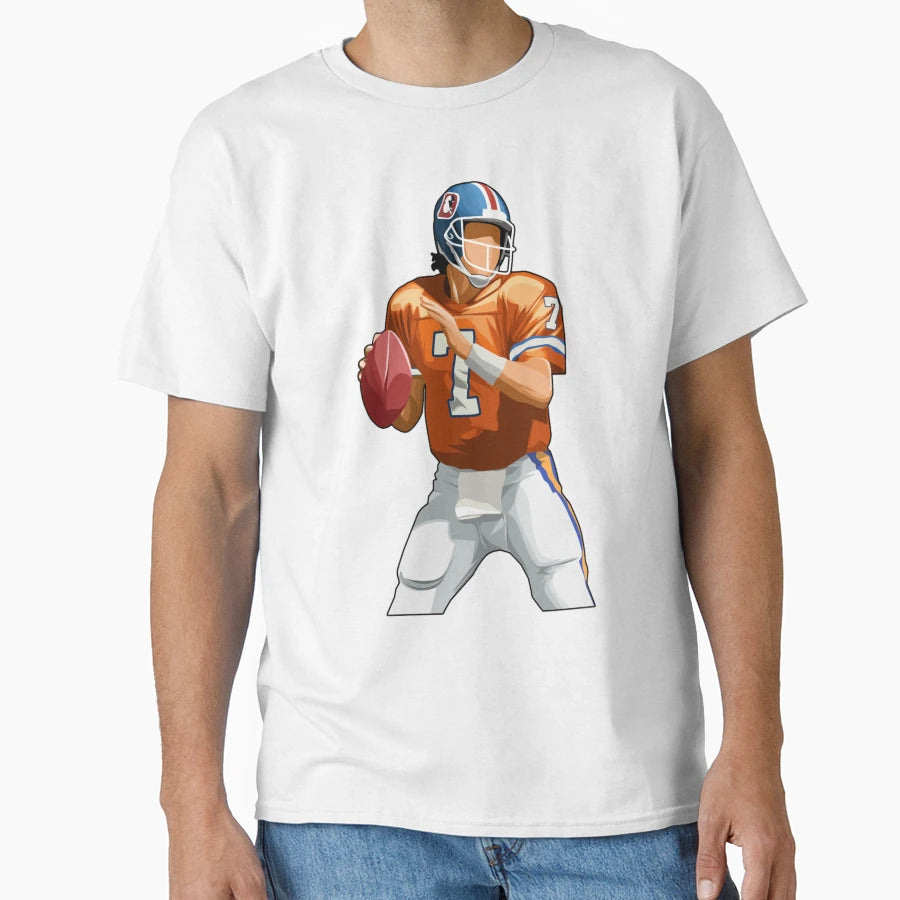 John Elway 7 Quarterback Legend T-Shirt - Custom Art Print for Adults - T-Shirt, Sweatshirt, Hoodie