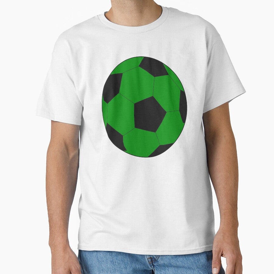 Green Soccer Ball Drawing by RioCariocaClub - Adult & Kids T-Shirts, Sweatshirts & Hoodies apparel design preview 1