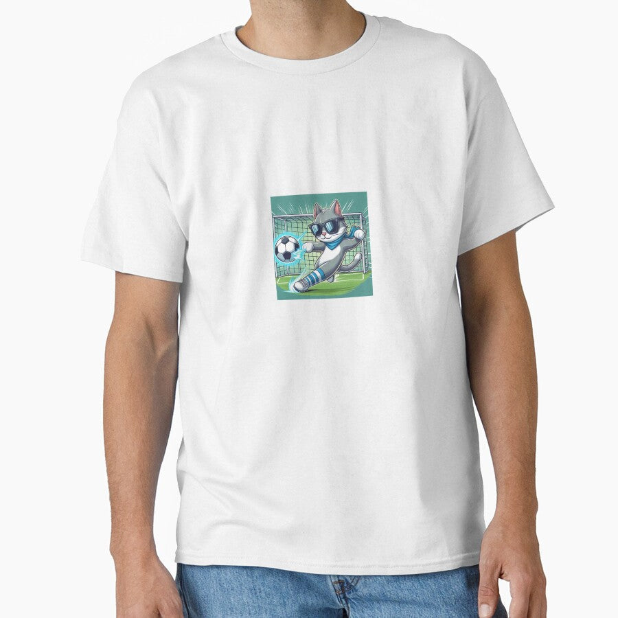 Cool cat playing soccer by boomfire153 - Adult & Kids T-Shirts, Sweatshirts & Hoodies apparel design preview 1