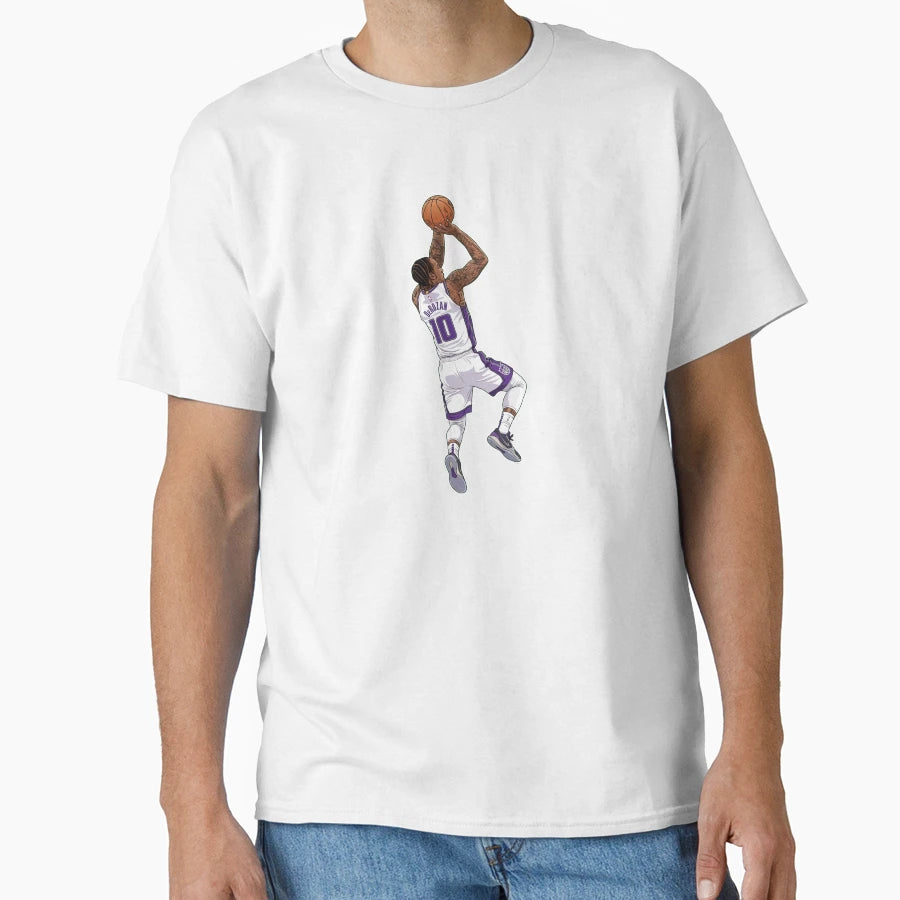 Demar Derozan 10 Fadeaway Shot T-Shirt - Novelty Apparel Unisex - T-Shirt, Sweatshirt, Hoodie