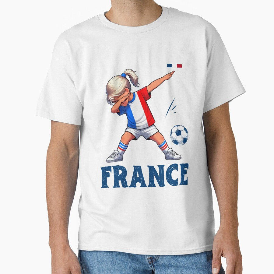 Girl French Soccer by MyLifeStyleShop - Adult & Kids T-Shirts, Sweatshirts & Hoodies apparel design preview 1