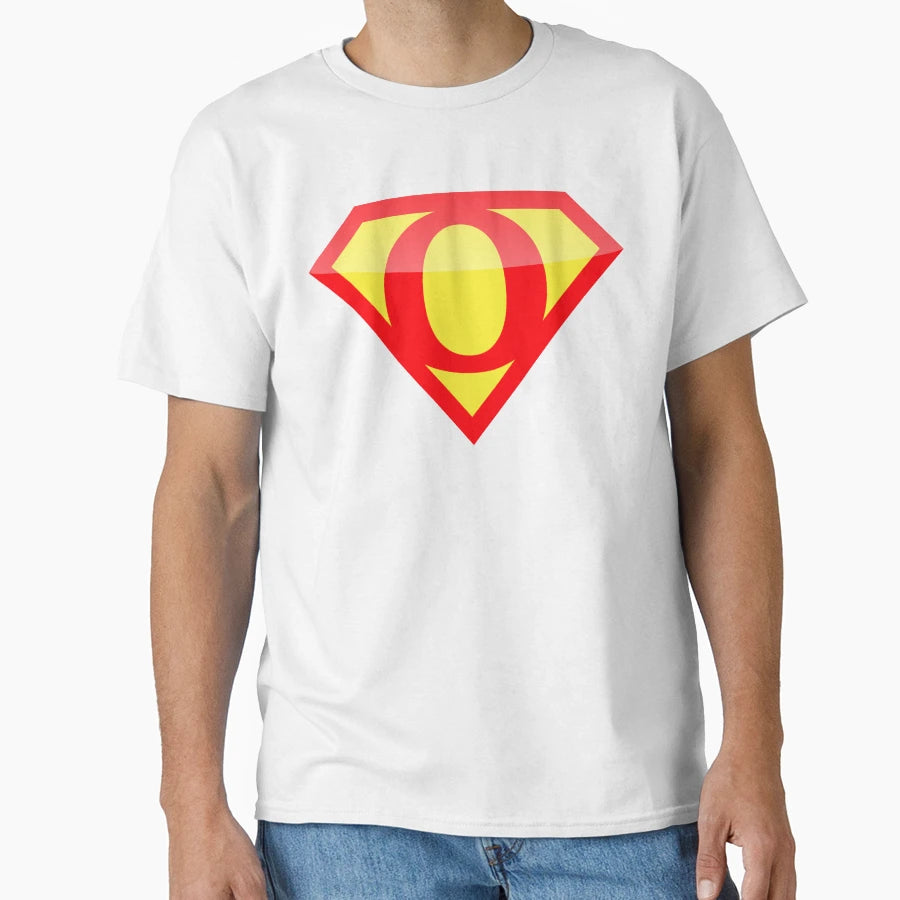 Superhero Symbol Letter O Logo T-Shirt - Graphic Print for Adults - T-Shirt, Sweatshirt, Hoodie