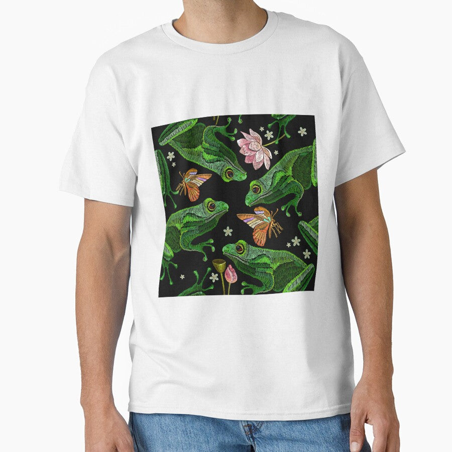 Embroidery Frog Butterfly by LarinaBeauty - Adult & Kids T-Shirts, Sweatshirts & Hoodies apparel design preview 1