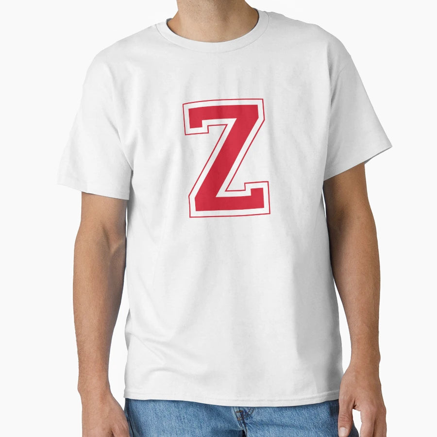 Red Varsity Letter Z T-Shirt - Fun Novelty Design Unisex - T-Shirt, Sweatshirt, Hoodie