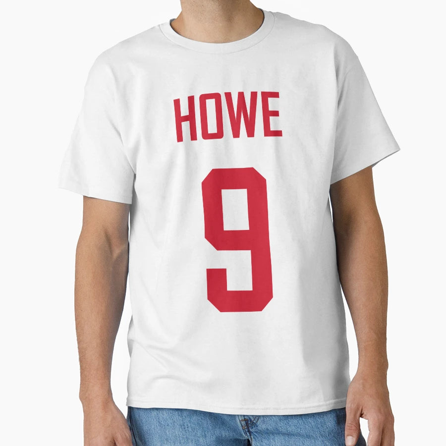Howe Red Wings Home White Red T-Shirt - Aesthetic Graphic for Adults - T-Shirt, Sweatshirt, Hoodie