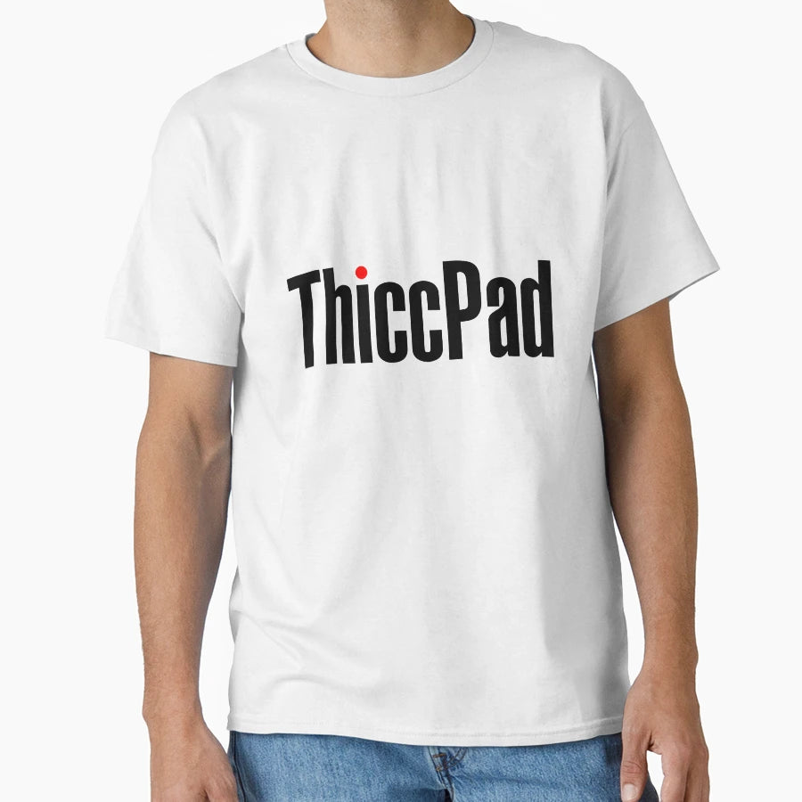 Thiccpad Black Text T-Shirt - Unique Graphic Men Women - T-Shirt, Sweatshirt, Hoodie