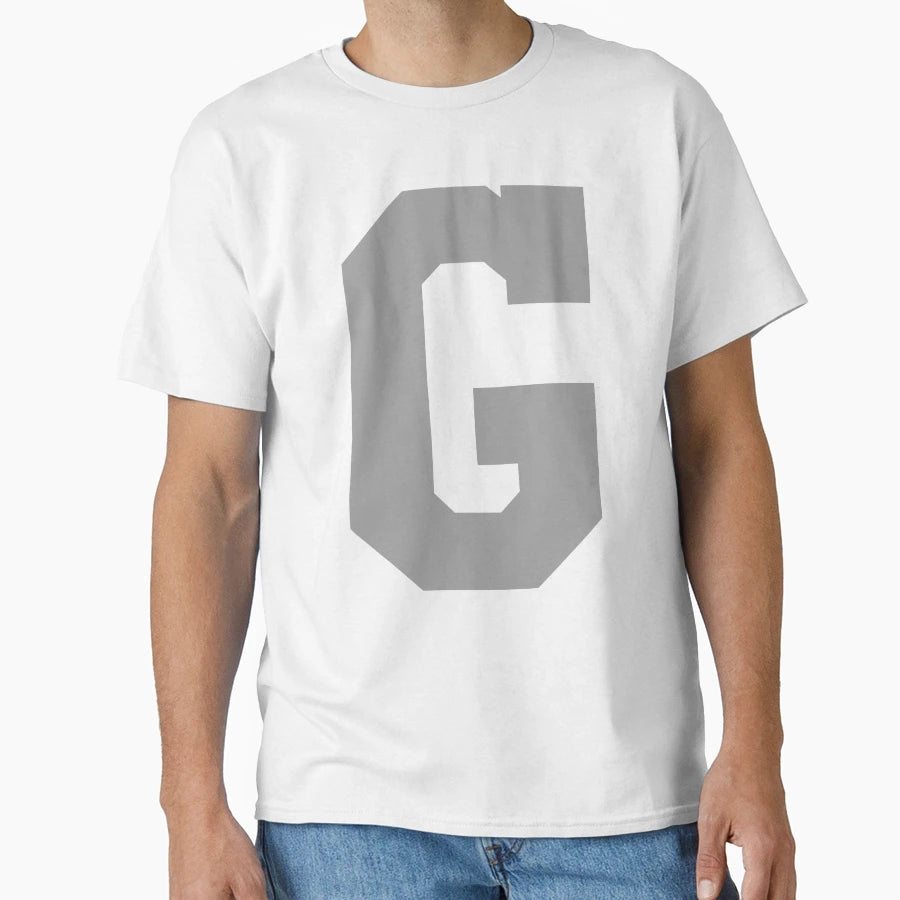 Alphabet Silver G Sports Letter G T-Shirt - Casual Everyday Wear Unisex - T-Shirt, Sweatshirt, Hoodie