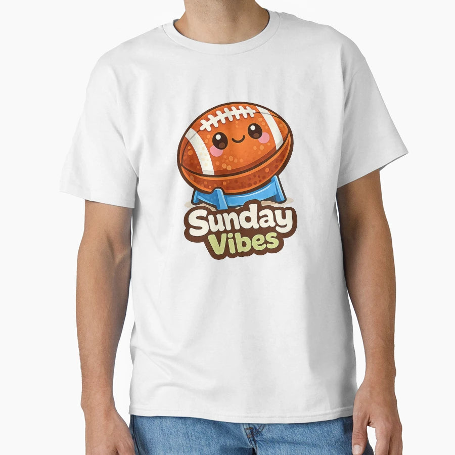 American Football Sunday Vibes T-Shirt - Graphic Print Men Women - T-Shirt, Sweatshirt, Hoodie