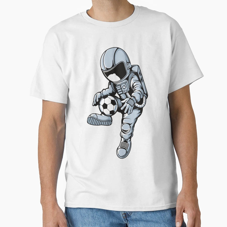 Astronaut Soccer Football Funny Outer T-Shirt - Streetwear Style Unisex - T-Shirt, Sweatshirt, Hoodie