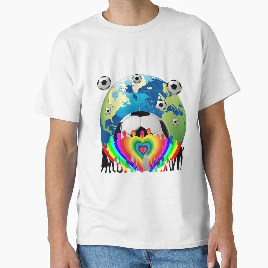Global Love To Football Worldwide T-Shirt - Aesthetic Graphic Men Women - T-Shirt, Sweatshirt, Hoodie