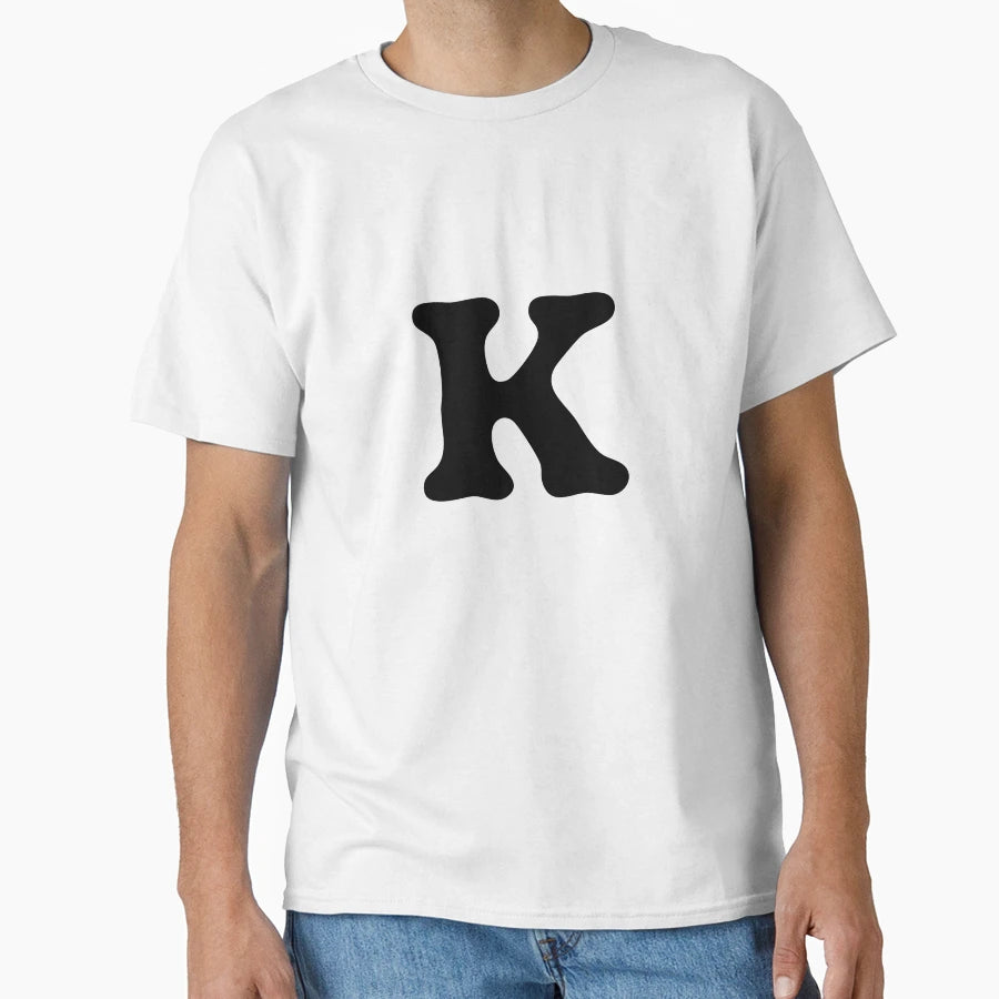 Modern Monoline Letter K Minimalist T-Shirt - Novelty Apparel for Adults - T-Shirt, Sweatshirt, Hoodie
