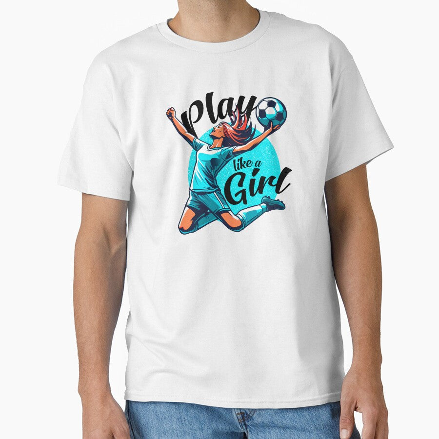 Play like a girl by teesandlove - Adult & Kids T-Shirts, Sweatshirts & Hoodies apparel design preview 1