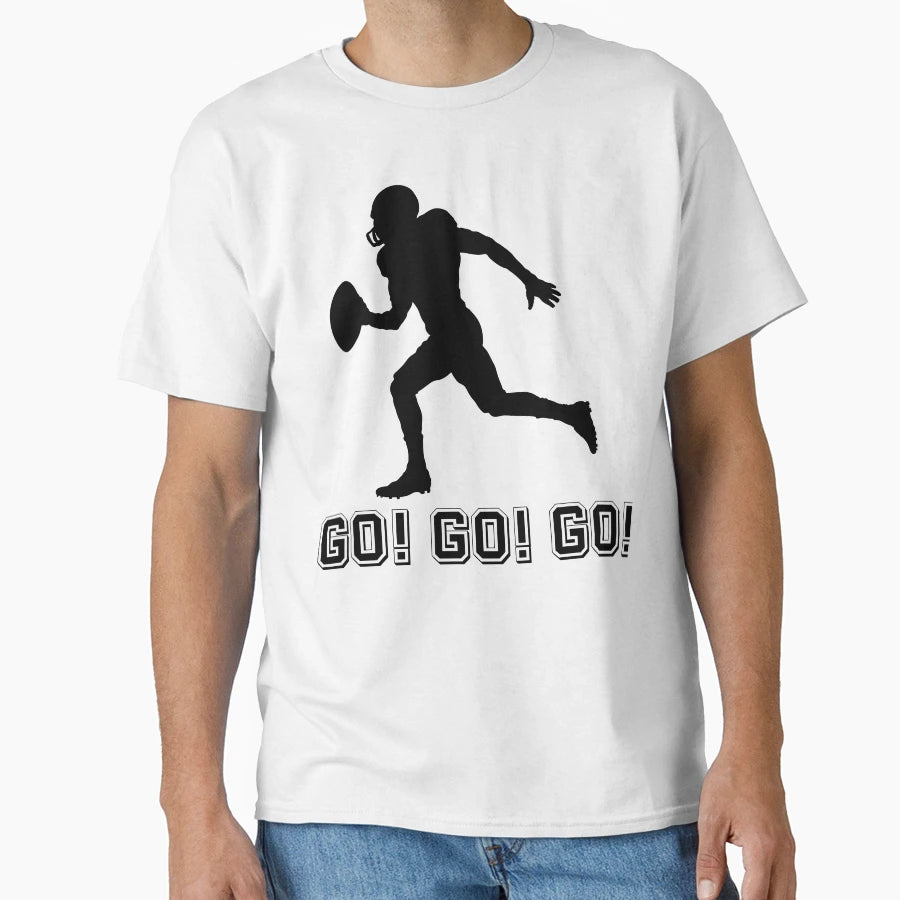 American Football Football Logo Runs T-Shirt - Custom Art Print for Adults - T-Shirt, Sweatshirt, Hoodie