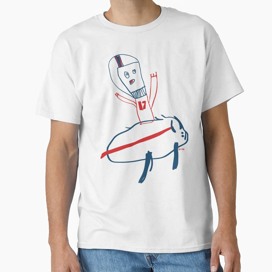 JA 17 Cartoon Buffalo Doodle Art T-Shirt - Casual Everyday Wear Unisex - T-Shirt, Sweatshirt, Hoodie