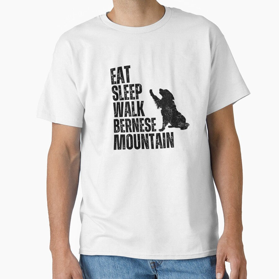 Eat Sleep Walk Bernese Mountain by TheAnimalZ00 - Adult & Kids T-Shirts, Sweatshirts & Hoodies apparel design preview 1
