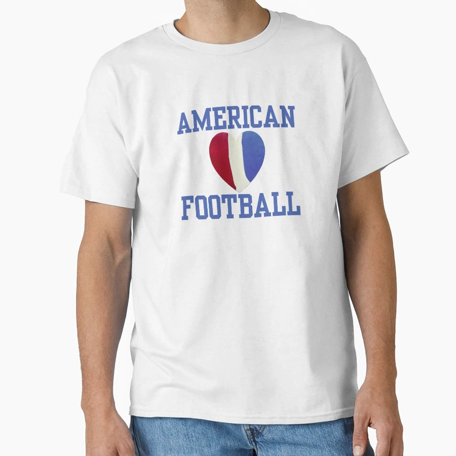 American Football Red White Blue T-Shirt - Fun Novelty Design for Adults - T-Shirt, Sweatshirt, Hoodie