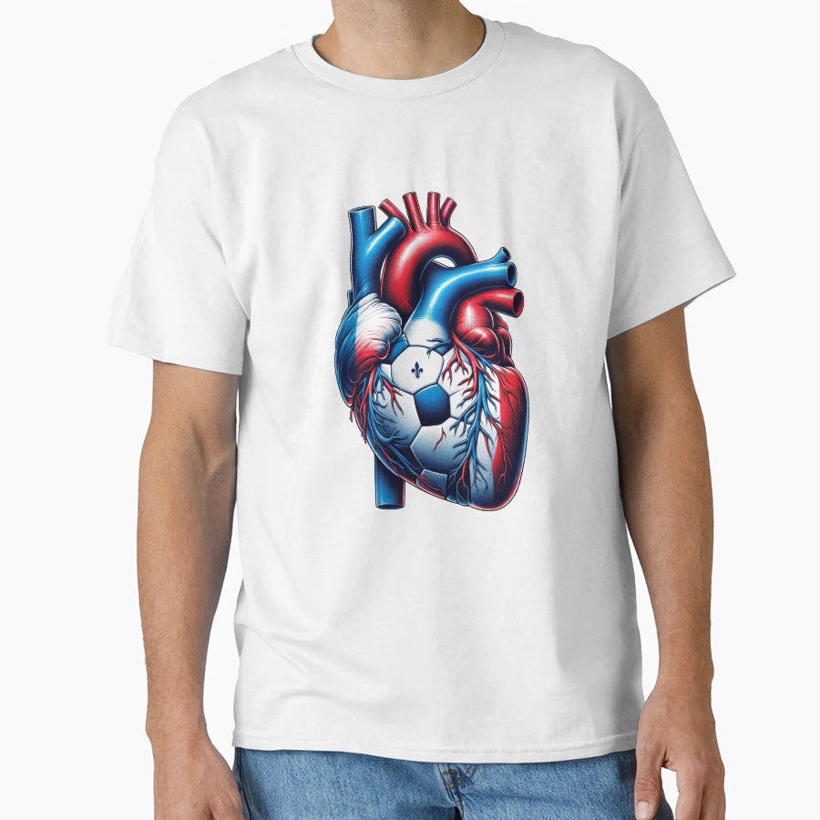 Heart France T-Shirt - Minimalist Print for Adults - T-Shirt, Sweatshirt, Hoodie