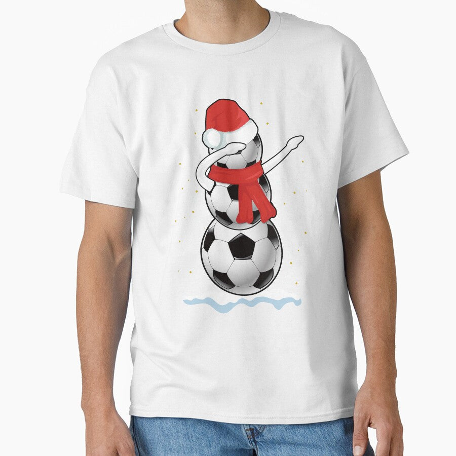 Dabbing Snowman Soccer Funny Christmas Dab by - Adult & Kids T-Shirts, Sweatshirts & Hoodies apparel design preview 1