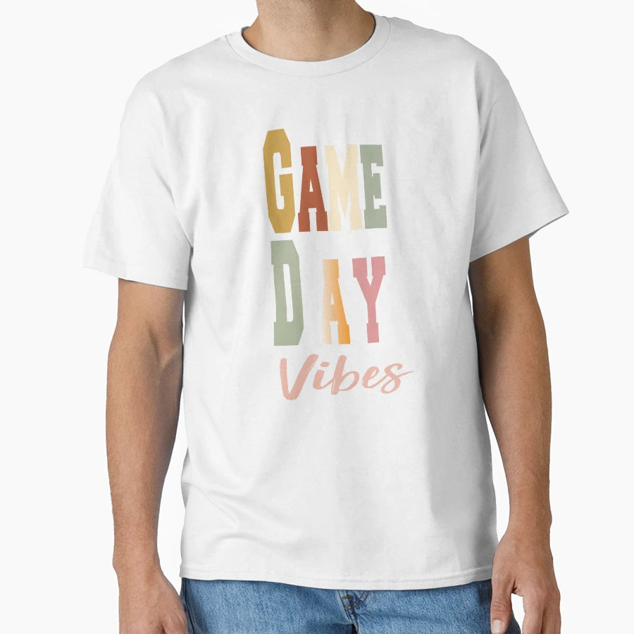 Game Day Vibes Funny Soccer Quotes Black T-Shirt - Minimalist Print Unisex - T-Shirt, Sweatshirt, Hoodie