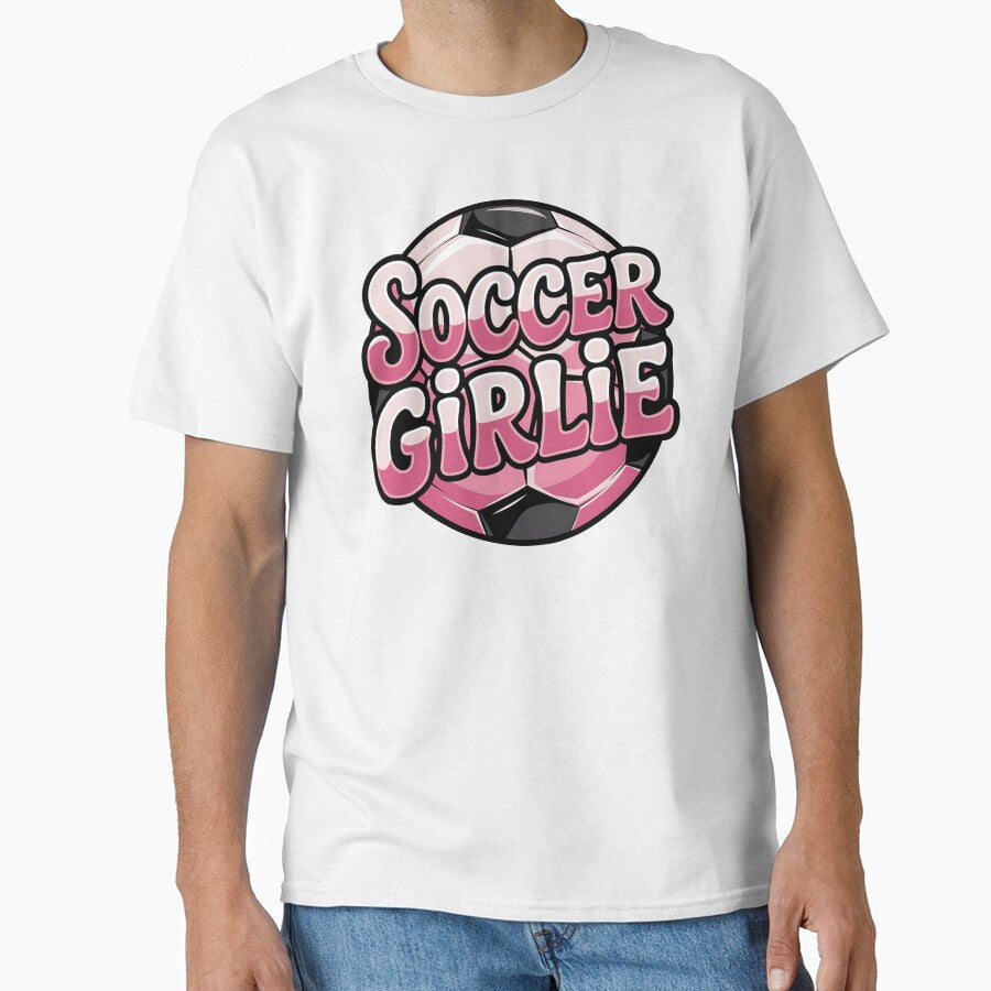 Soccer Girlie! Pink Ball by PMCreative - Adult & Kids T-Shirts, Sweatshirts & Hoodies apparel design preview 1