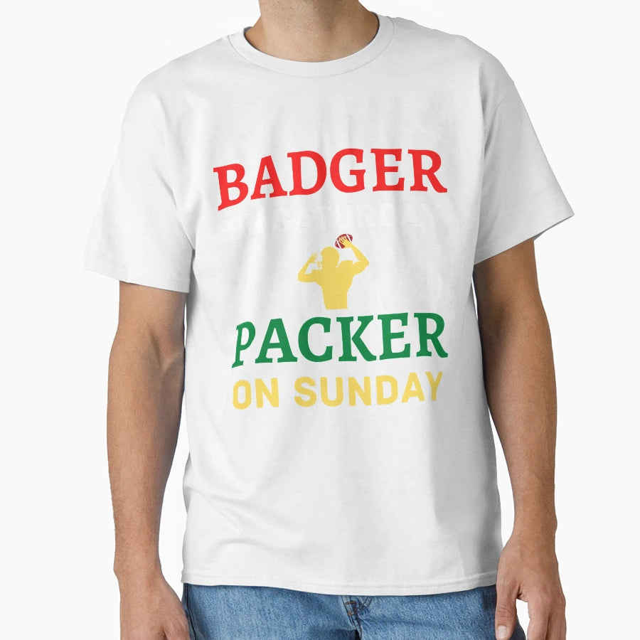 Badger Saturday Packer Sunday T-Shirt - Graphic Print Men Women - T-Shirt, Sweatshirt, Hoodie