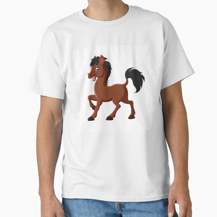 Bay Horse by PaintedbyCarol - Adult & Kids T-Shirts, Sweatshirts & Hoodies apparel design preview 1