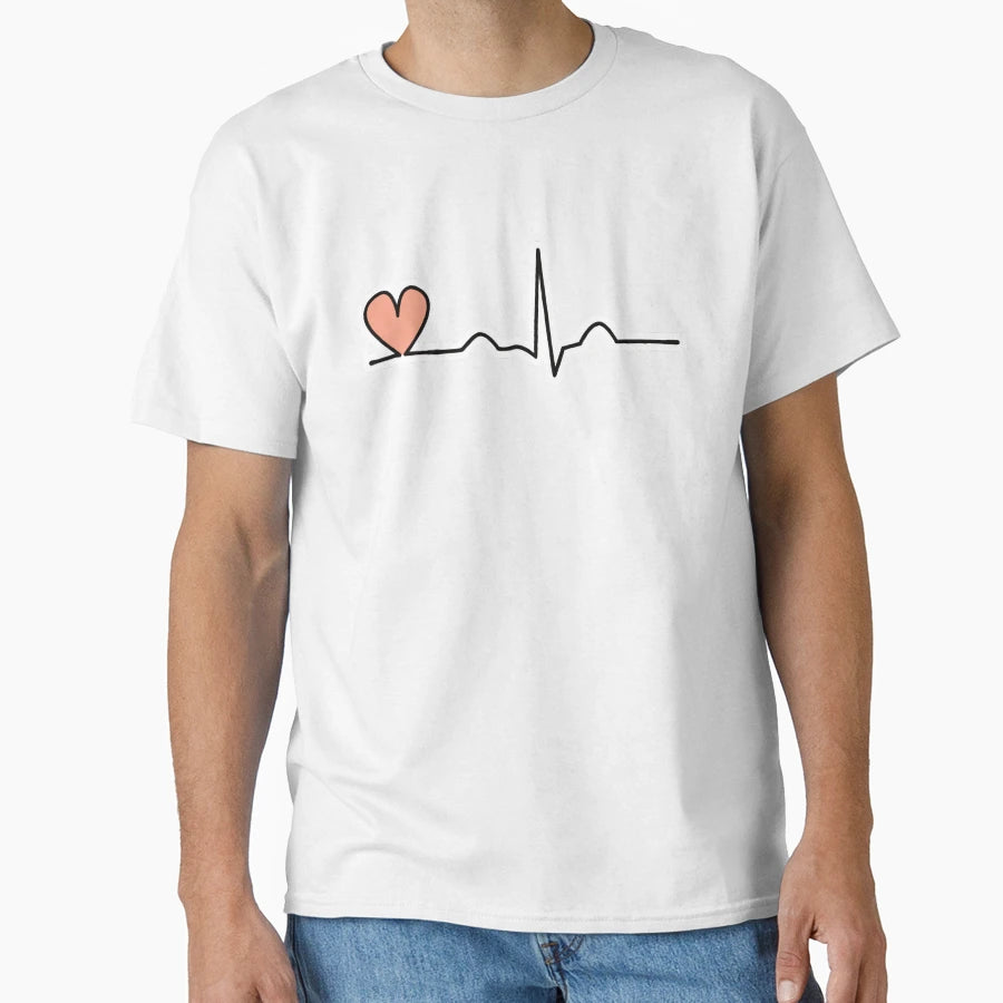 Heart Heartbeat T-Shirt - Graphic Print for Adults - T-Shirt, Sweatshirt, Hoodie