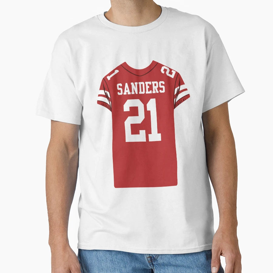 Deion Sanders 21 Jersey T-Shirt - Unique Graphic Men Women - T-Shirt, Sweatshirt, Hoodie