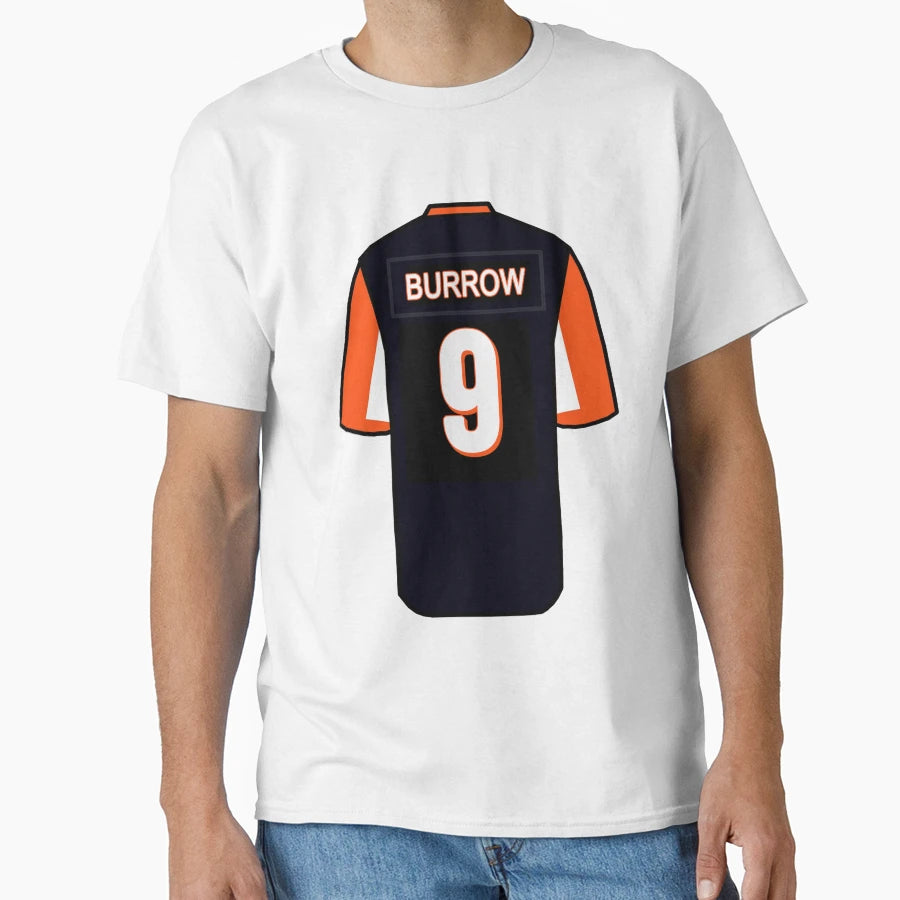 Burrow Jersey T-Shirt - Custom Art Print Unisex - T-Shirt, Sweatshirt, Hoodie