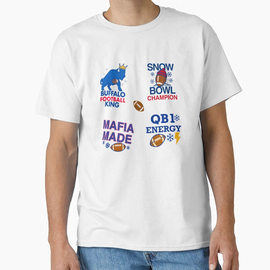 Buffalo Football Mafia Pack Bold Sports T-Shirt - Unique Graphic Men Women - T-Shirt, Sweatshirt, Hoodie