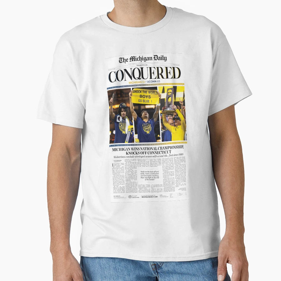 Michigan Daily Front Cover 4 8 26 Mens T-Shirt - Minimalist Print Unisex - T-Shirt, Sweatshirt, Hoodie