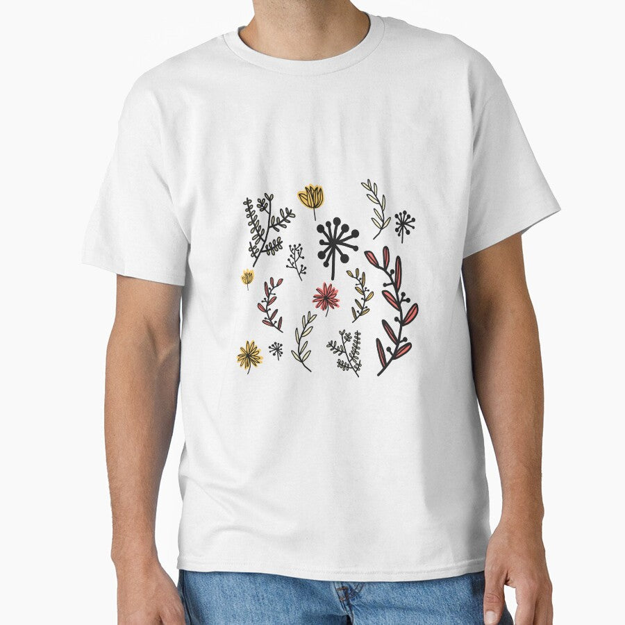 Flowers pattern nature minimalist handmade cool by - Adult & Kids T-Shirts, Sweatshirts & Hoodies apparel design preview 1