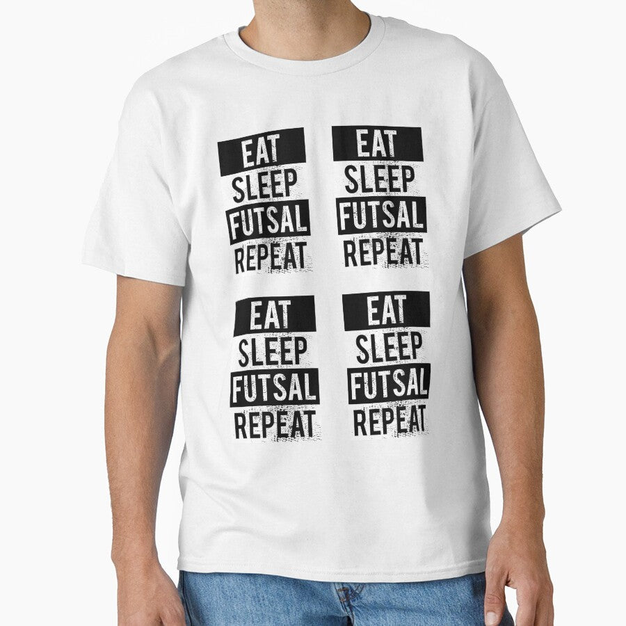 Eat Sleep Futsal Repeat, Futsalmania, Sticker pack by - Adult & Kids T-Shirts, Sweatshirts & Hoodies apparel design preview 1