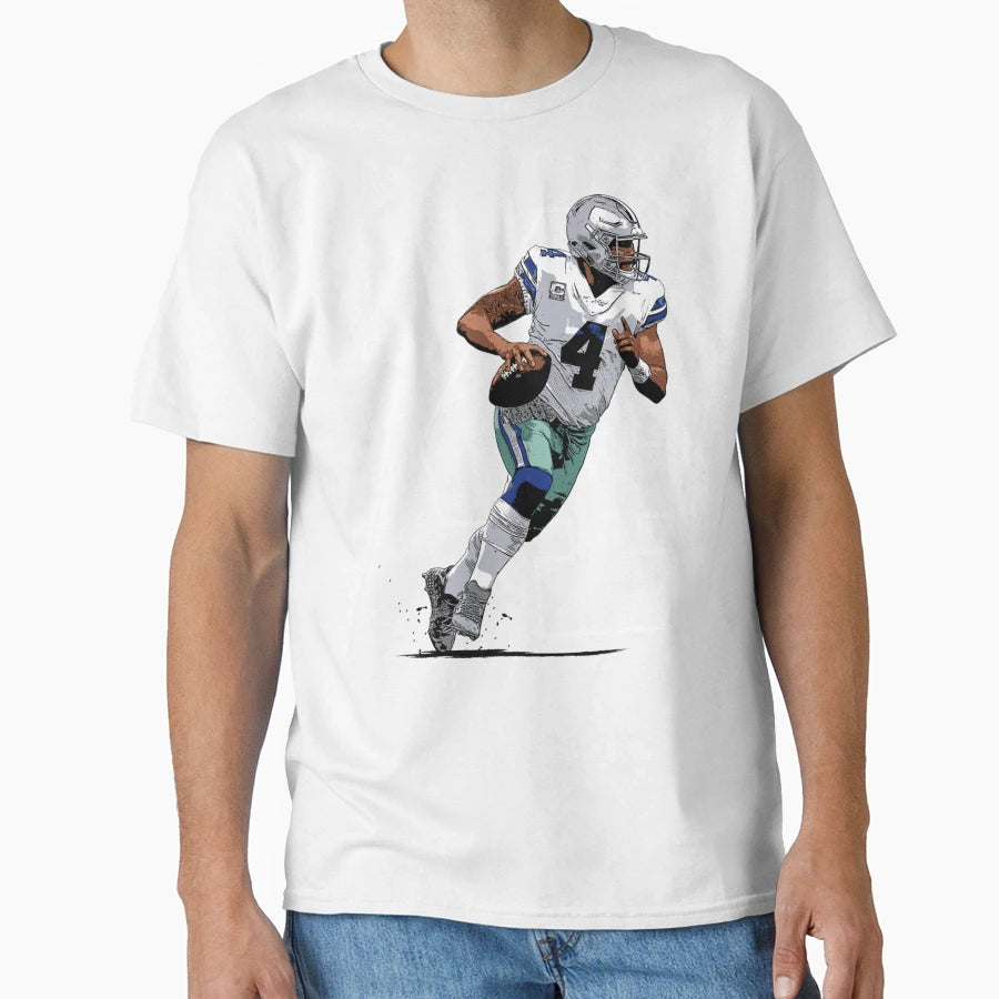 Prescott Dallas Football Quarterback T-Shirt - Aesthetic Graphic Men Women - T-Shirt, Sweatshirt, Hoodie