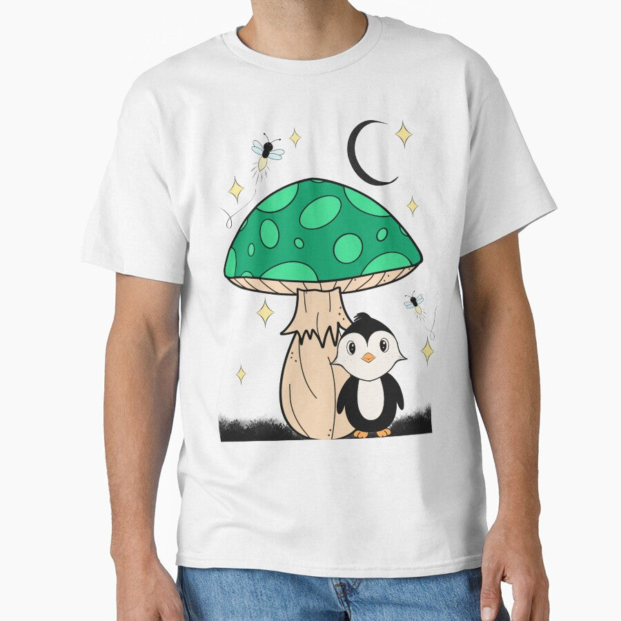 Magic Mushroom Penguin by AnissaCreations - Adult & Kids T-Shirts, Sweatshirts & Hoodies apparel design preview 1