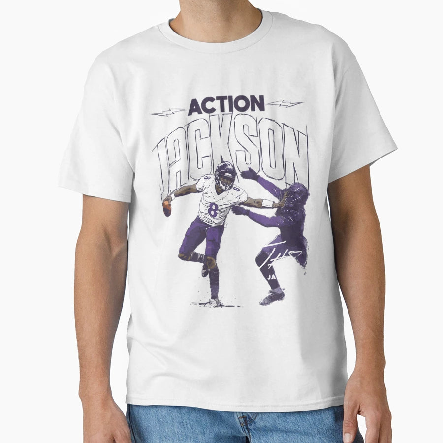 Lamar Baltimore Action T-Shirt - Trendy Graphic Unisex - T-Shirt, Sweatshirt, Hoodie